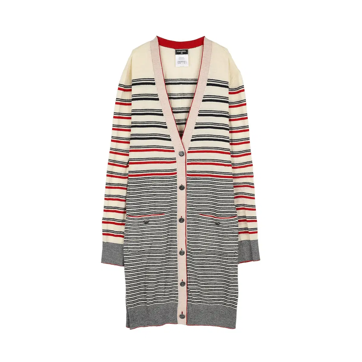 Chanel P45635 Stripe Cardigan-36