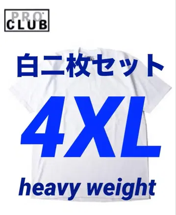 PRO CLUB 프로 클럽 티셔츠 새상품 헤비 웨이트 화이트 2장 4XL