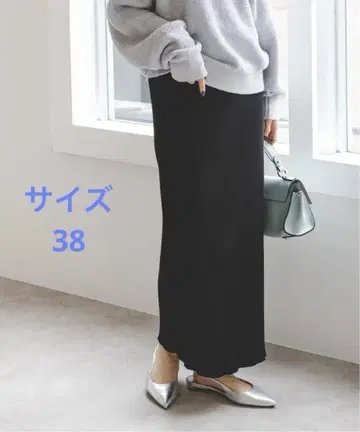 noble 25SS 토탄 골지 타이트 스커트 블랙