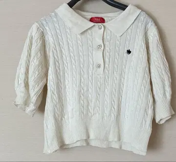 다즐린 POLO BCS 콜라보 케이블 폴로 니트 탑