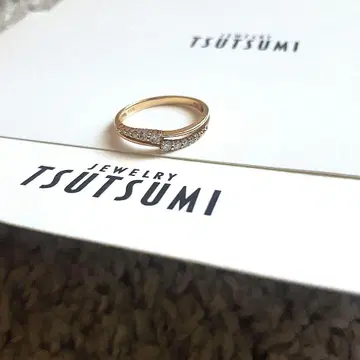 TSUTSUMI K10YG 다이아몬드 반지 0.16 캐럿