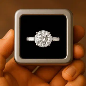 3.00ct D-VVS2 라운드 및 바게트 라보 그로운 다이아몬드 세트