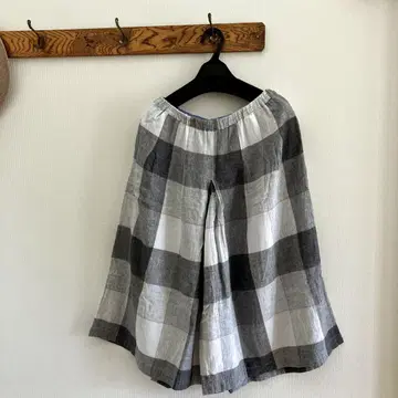 natural laundry 체크 가우초 팬츠