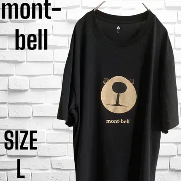 mont-bell 몽벨 몬타 베어 티셔츠 남성용 블랙 L 사이즈