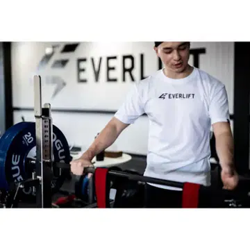 EVERLIFT 센터 로고 티셔츠 XL 화이트