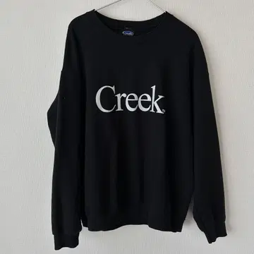 Creek Angler 블랙 맨투맨 L 사이즈