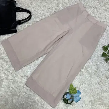 컨디션 최상 인디비 가우초 팬츠 베이지 허리밴딩 40 L 사이즈