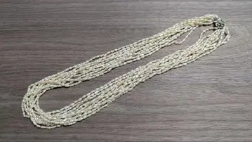 고급 담수 진주 목걸이 천연 진주 10연 양귀비 진주
