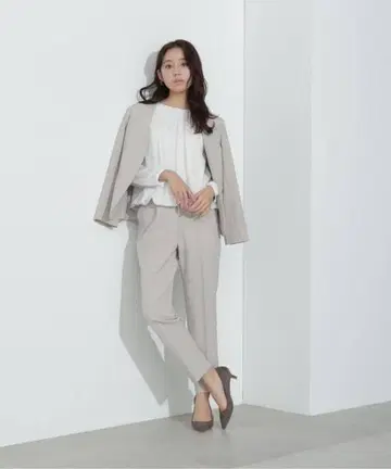 폴리 스트레치 테이퍼드 팬츠 내추럴 뷰티 베이직 S