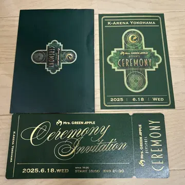 Mrs Green Apple ceremony 엽서 및 기념 티켓