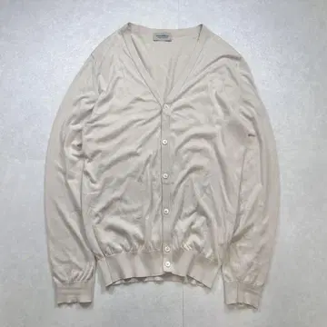 JOHN SMEDLEY 씨 아일랜드 코튼 V넥 가디건 베이지