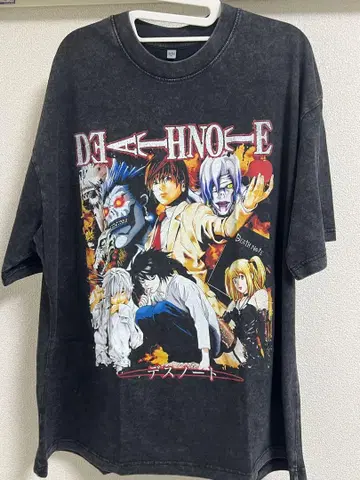 데스노트 DEATHNOTE 빈티지 가공 티셔츠 XL 사이즈