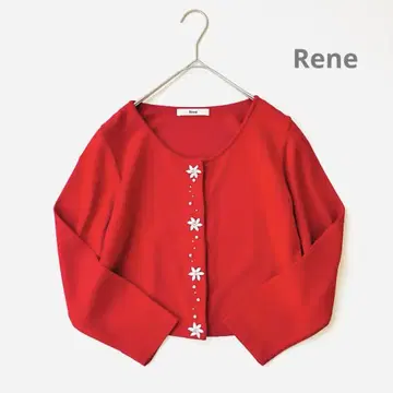 새상품급 르네 Rene 프론트 비쥬 가디건 숏 기장