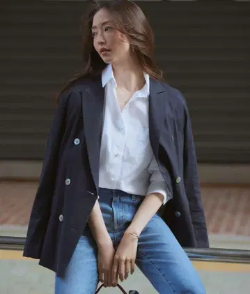 블랙 테일러드 자켓