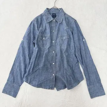 갭 GAP 바지 셔츠 롤업 슬리브 아메카지 심플 S