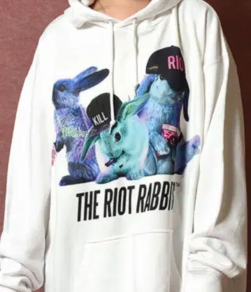 MILKBOY RIOT RABBIT 후드티 화이트 L