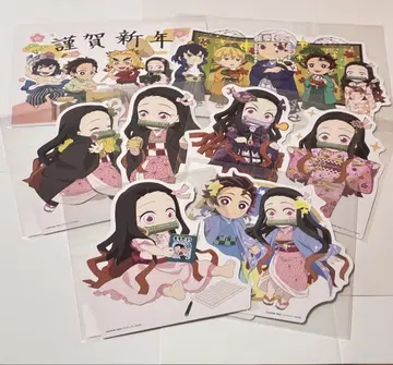 귀멸의 칼날 미니 캐릭터 5주년 기념 대집합 복권 팝 스탠드 8종 세트