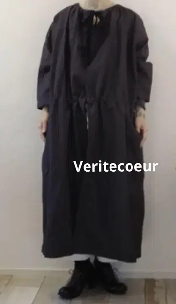 Veritecoeur 2way 코튼 원피스 블랙