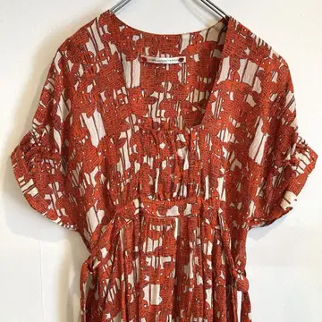 DIANE von FURSTENBERG 오렌지 패턴 원피스