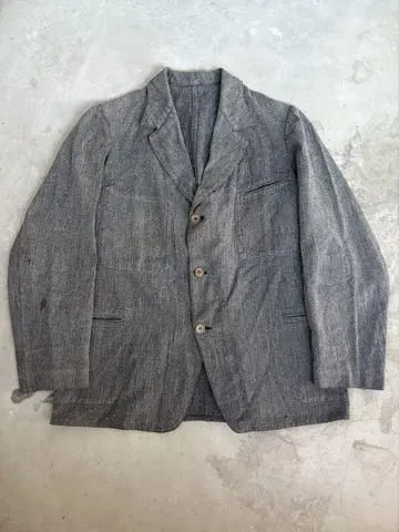 프랑스 빈티지 블랙 샴브레이 재킷