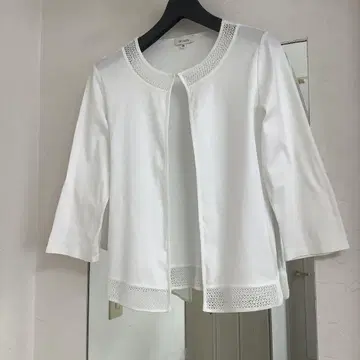SCAPA 가디건 M. 화이트 면 100%