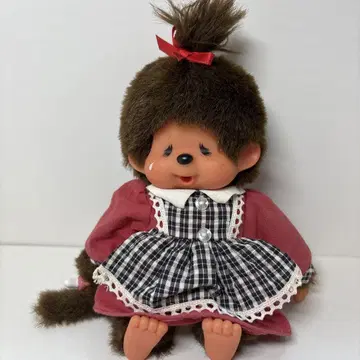 1998년 출시 에이프런 드레스 빨간색 몬치치 monchhichi 766