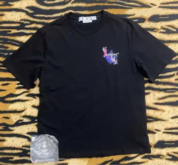 Off-White 아트 프린트 티셔츠 블랙