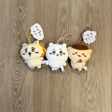 시사, 치이카와 (먼작귀), 밤만쥬 봉제 인형 3개 세트 (뽑기 게임)