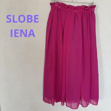 SLOBE IENA 슬로브 이에나 쉬폰 플레어 스커트 핑크 전체 밴딩