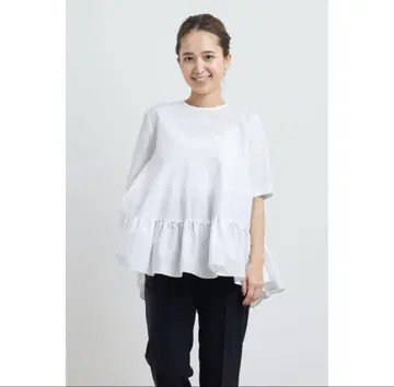 yori 하프 슬리브 티어드 블라우스 S 사이즈