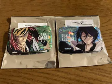 후목 루키아 아산이 렌지 BLEACH 홀로 가공 스퀘어 캔뱃지 2개 세트