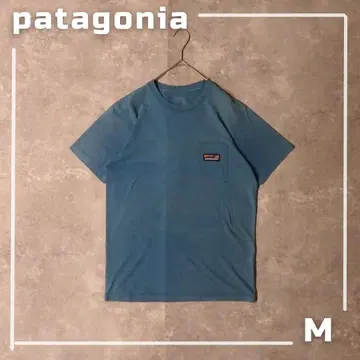 Patagonia 로고 자수 티셔츠 M 사이즈 페이드