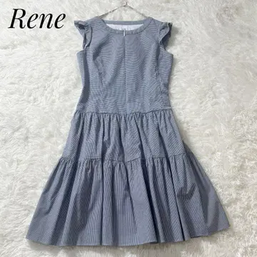 [택 포함] Rene 르네 체크 프릴 티어드 원피스