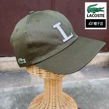라코스테 L 로고 야구 모자 일본제 카키색