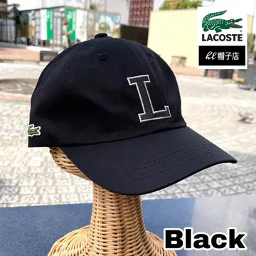라코스테 'L' 로고 캡 캡 일본제 블랙