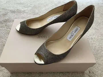 JIMMY CHOO 오픈토 펌프스 골드