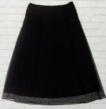 G164 마렌담 샤샤 스커트 플레어 스커트 블랙 사이즈 40