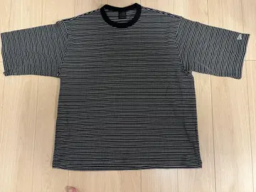 오버 사이즈 보더 와플 티셔츠 BLACK LABEL SS24