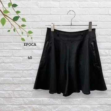 에포카 EPOCA 큐롯 스커트 블랙 광택 숏 기장