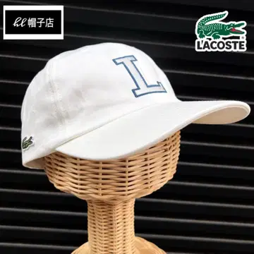 라코스테 'L' 로고 캡 캡 일본제 화이트