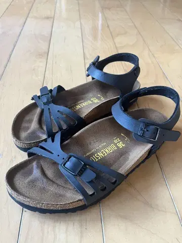 BIRKENSTOCK Bali 천연 가죽 앵클 스트랩 샌들 발리