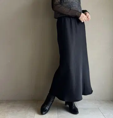 Cafune 카후네 새틴 롱 스커트
