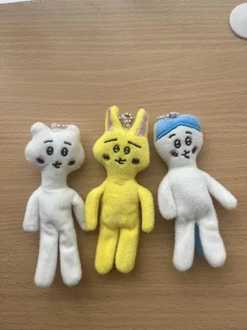 부스스 치이카와 (먼작귀) 봉제 인형 3개 세트 하치와레 토끼