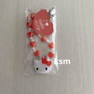 산리오 키티 아이 러브 헬로키티 시크릿 스트랩 빨간색
