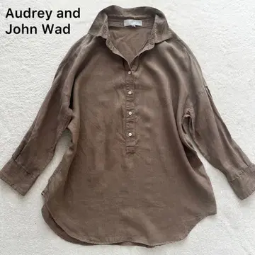 Audrey and John Wad 린넨 셔츠 풀오버 루즈핏