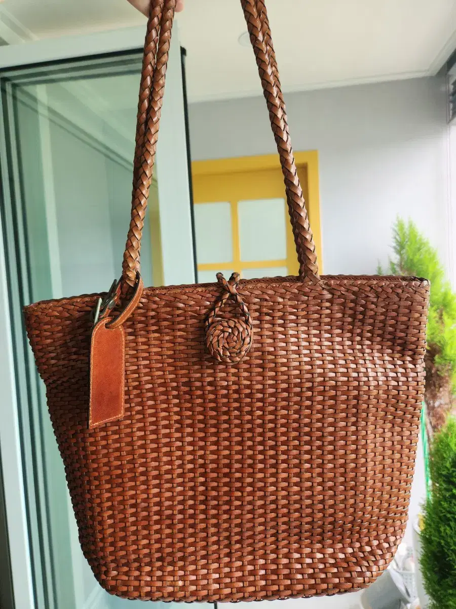 Keyes Rattan Leather Bag