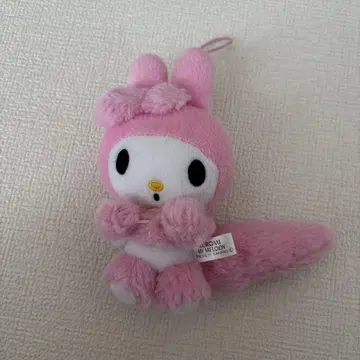 마이멜로디 꼬리 봉제 인형 스트랩 포함