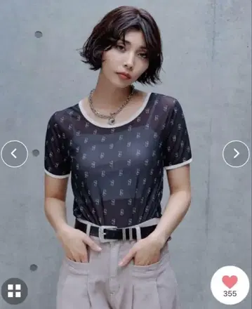 PAGEBOY 모노그램 시어 T