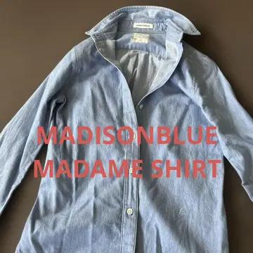 새상품급 MADISONBUE 매디슨 블루 데님풍 마담 셔츠