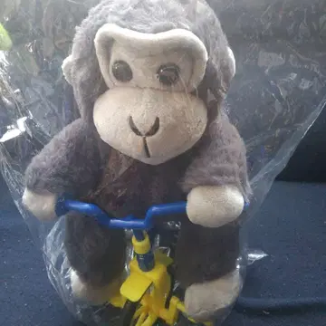 고릴라 기믹 삼륜차 봉제 인형 약 30cm